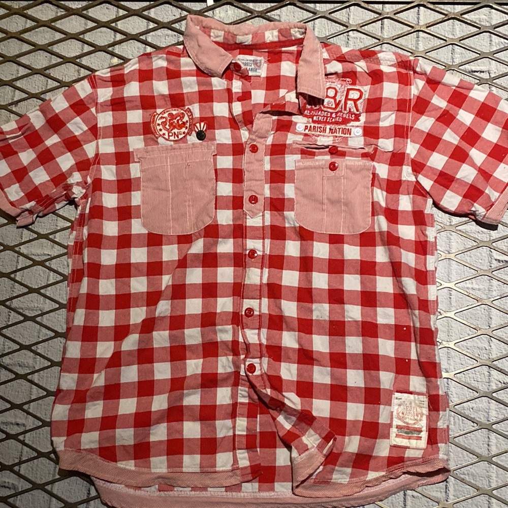 Parish Nation Renegades & Rebels short sleeve button down